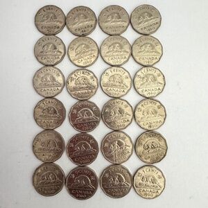 24 Canada 12 sided 1960 Nickels